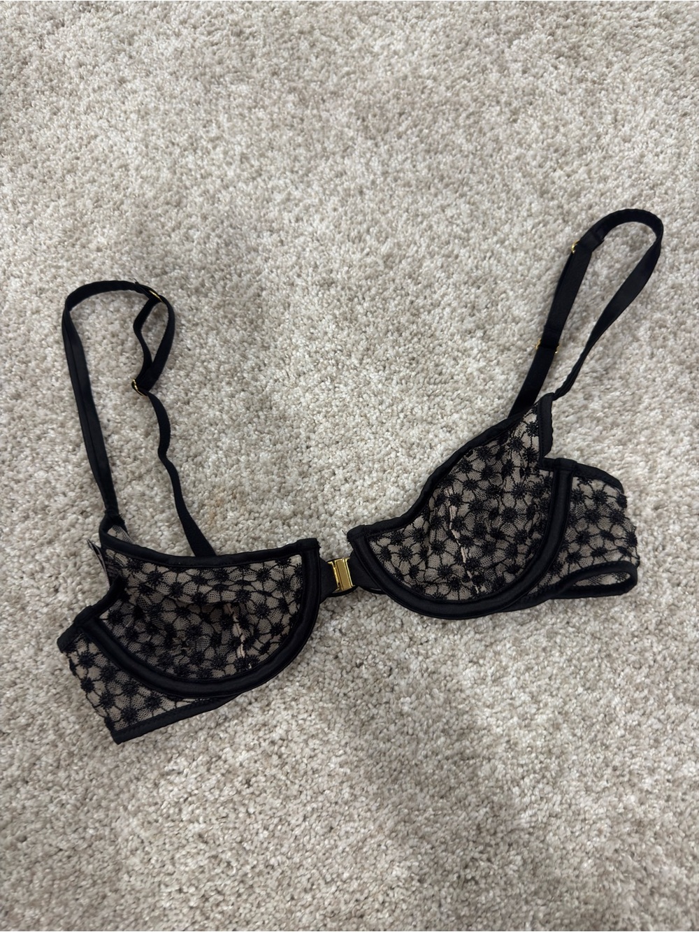 Victoria's Secret Starburst Front-Close Unlined Demi Bra